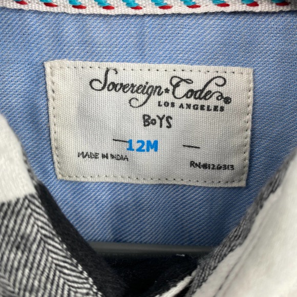 Sovereign Code Boys Liverpool Flannel Top Size 12 Months - Picture 4 of 7